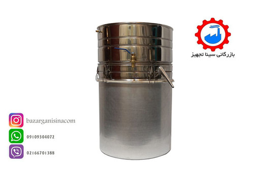 دستگاه عرق گیری یا گلاب گیری 50 لیتری لوله کوتاه عکس اصلی