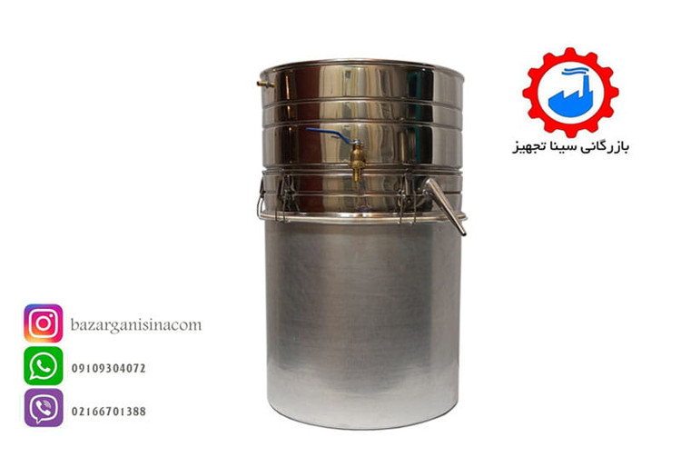 دستگاه عرق گیری یا گلاب گیری 50 لیتری لوله کوتاه عکس اصلی