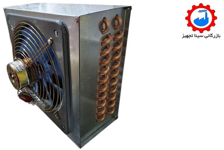 کندانسور یا خنک کننده برقی دارای لوله مسی جهت دستگاه عرقگیر یا گلابگیر و تقطیر سایز سه چهارم عکس دو