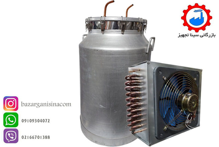 دستگاه عرق گیری یا گلاب گیری برقی 150 لیتری همراه با کندانسور مسی