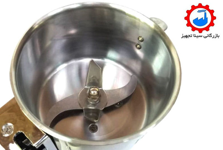 کاسه یا مخزن به همراه تیغه های آسیاب عطاری رومیزی پایه ثابت بست مدل BEST 100A