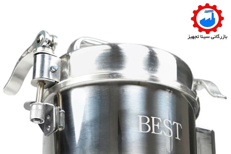 کاسه یا مخزن تمام استیل آسیاب نیمه صنعتی مخصوص عطاری و ادویه جات بست 250 گرمی مدل BEST 250A