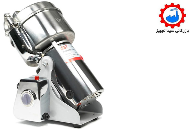 نمای کناری از آسیاب گهواره ای یا الاکلنگی مخصوص عطاری و ادویه جات بست نیم کیلویی مدل BEST 500A