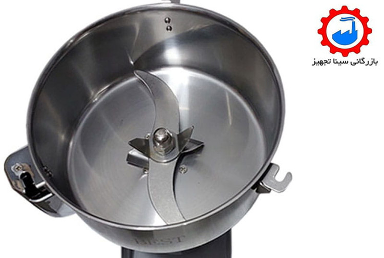 کاسه یا مخزن آسیاب بست به همراه تیغه های تمام استیل و میکروسوئیچ آسیاب بست مخصوص عطاری و ادویه 1 کیلویی مدل BEST 1000A